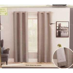 Sun Zero 37x84" Wylder Texture Thermal Blackout Grommet Curtain Panels